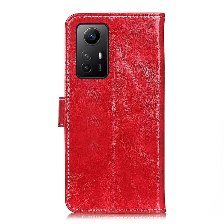 For Xiaomi Redmi Note 12S 4G Retro Crazy Horse Texture Leather Phone Case(Red) - Xiaomi Cases by buy2fix | Online Shopping UK | buy2fix