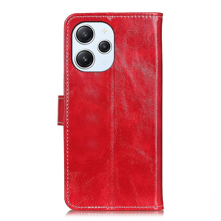 For Xiaomi Redmi 12 4G Retro Crazy Horse Texture Leather Phone Case(Red) - Xiaomi Cases by buy2fix | Online Shopping UK | buy2fix