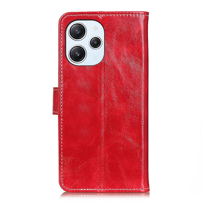 For Xiaomi Redmi 12 4G Retro Crazy Horse Texture Leather Phone Case(Red) - Xiaomi Cases by buy2fix | Online Shopping UK | buy2fix