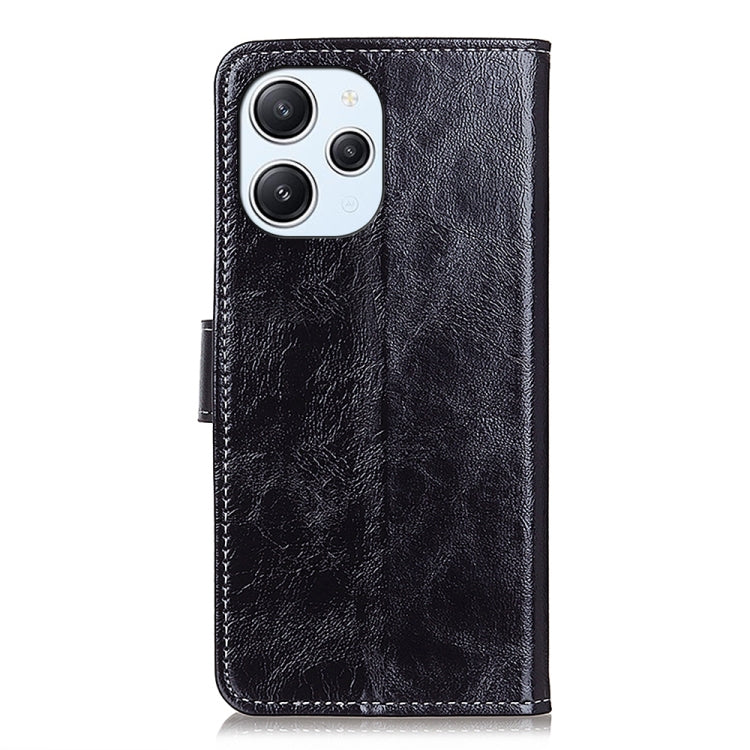 For Xiaomi Redmi 12 4G Retro Crazy Horse Texture Leather Phone Case(Black) - Xiaomi Cases by buy2fix | Online Shopping UK | buy2fix