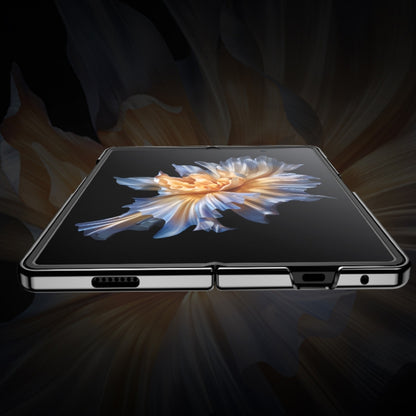 For Honor Magic Vs Electroplating Plain Leather Folding Phone Case(White) by buy2fix