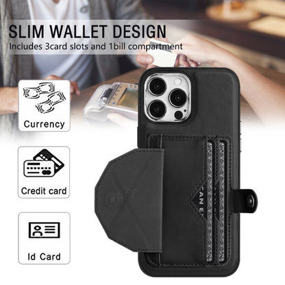 For iPhone 14 Pro Max Shockproof Leather Phone Case with Card Holder(Black) - iPhone 14 Pro Max Cases by buy2fix | Online Shopping UK | buy2fix