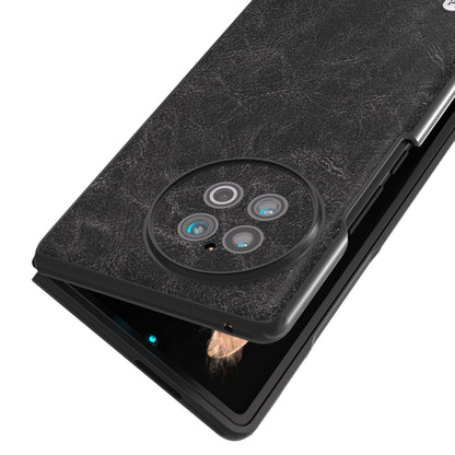 For vivo X Fold2 ABEEL Dream Litchi Texture PU Phone Case(Black) - vivo Cases by buy2fix | Online Shopping UK | buy2fix