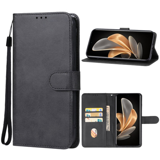For vivo V29 Leather Phone Case(Black) - vivo Cases by buy2fix | Online Shopping UK | buy2fix