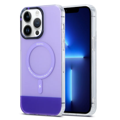 For iPhone 13 Pro PC + TPU IMD MagSafe Magnetic Phone Case(Purple) - iPhone 13 Pro Cases by buy2fix | Online Shopping UK | buy2fix