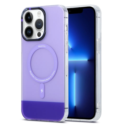 For iPhone 13 Pro PC + TPU IMD MagSafe Magnetic Phone Case(Purple) - iPhone 13 Pro Cases by buy2fix | Online Shopping UK | buy2fix