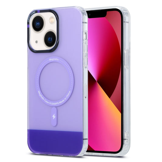 For iPhone 13 PC + TPU IMD MagSafe Magnetic Phone Case(Purple) - iPhone 13 Cases by buy2fix | Online Shopping UK | buy2fix