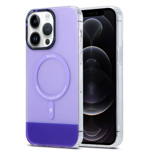 For iPhone 12 Pro PC + TPU IMD MagSafe Magnetic Phone Case(Purple) - iPhone 12 / 12 Pro Cases by buy2fix | Online Shopping UK | buy2fix