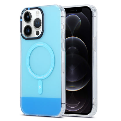 For iPhone 12 Pro PC + TPU IMD MagSafe Magnetic Phone Case(Blue) by buy2fix