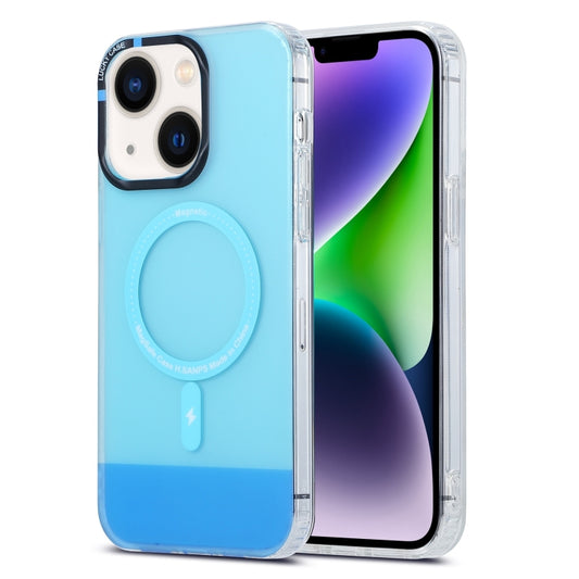 For iPhone 15 PC + TPU IMD MagSafe Magnetic Phone Case(Blue) - iPhone 15 Cases by buy2fix | Online Shopping UK | buy2fix