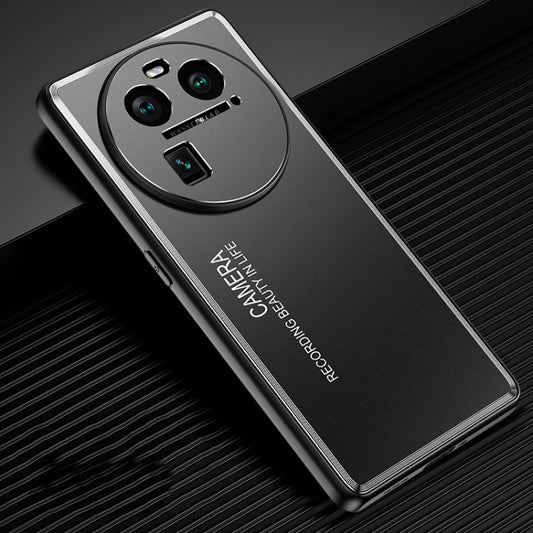 For OPPO Find X6 Pro Frosted Metal Phone Case(Black) - OPPO Cases by buy2fix | Online Shopping UK | buy2fix