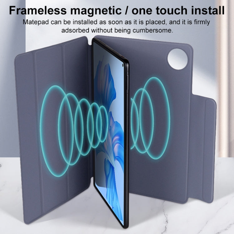 For Huawei Matepad Pro 10.8 3-fold Double-sided Clip Buckle Magnetic Smart Tablet Case(Lavender) - Huawei by buy2fix | Online Shopping UK | buy2fix