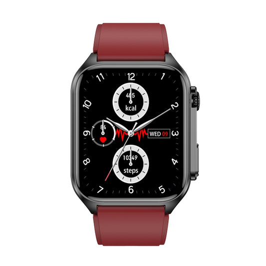 TK12 1.96 inch IP67 Waterproof Silicone Band Smart Watch Supports ECG / Remote Families Care / Bluetooth Call / Body Temperature Monitoring(Red) by buy2fix