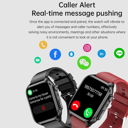 TK12 1.96 inch IP67 Waterproof Silicone Band Smart Watch Supports ECG / Remote Families Care / Bluetooth Call / Body Temperature Monitoring(Black) by buy2fix