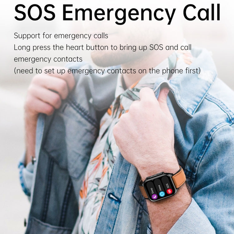 TK12 1.96 inch IP67 Waterproof Silicone Band Smart Watch Supports ECG / Remote Families Care / Bluetooth Call / Body Temperature Monitoring(Blue) by buy2fix