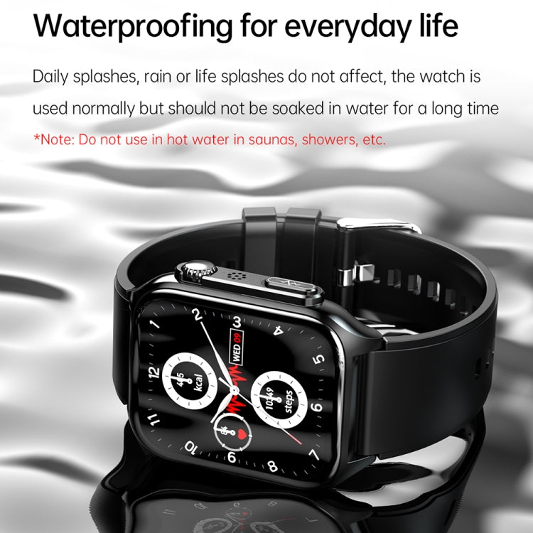 TK12 1.96 inch IP67 Waterproof Silicone Band Smart Watch Supports ECG / Remote Families Care / Bluetooth Call / Body Temperature Monitoring(Blue) by buy2fix