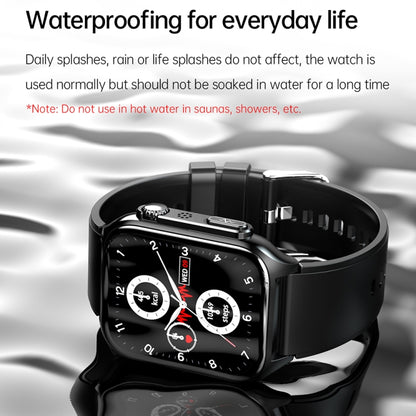 TK12 1.96 inch IP67 Waterproof Silicone Band Smart Watch Supports ECG / Remote Families Care / Bluetooth Call / Body Temperature Monitoring(Black) by buy2fix
