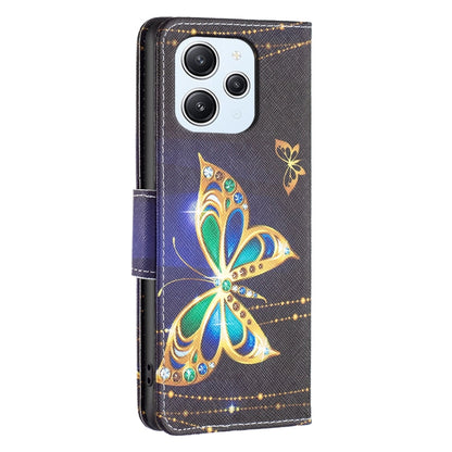For Xiaomi Redmi 12 4G Colored Drawing Pattern Leather Phone Case(Big Butterfly) - Xiaomi Cases by buy2fix | Online Shopping UK | buy2fix