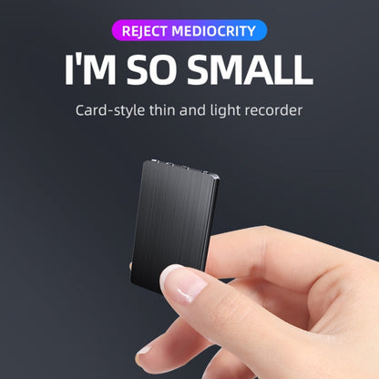 JNN M2 Ultra-thin HD Noise Reduction Intelligent Control Voice Voice Recorder, Capacity:8GB(Black) by JNN