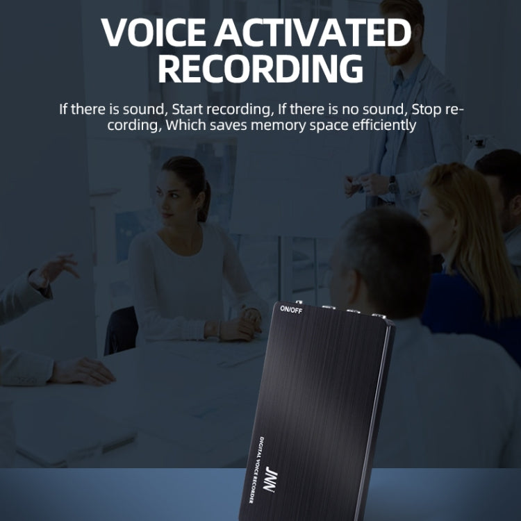 JNN M2 Ultra-thin HD Noise Reduction Intelligent Control Voice Voice Recorder, Capacity:8GB(Black) by JNN