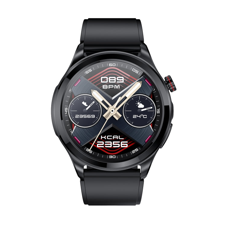 TK22 1.39 inch IP67 Waterproof Silicone Band Smart Watch Supports ECG / Non-invasive Blood Sugar(Black) by buy2fix