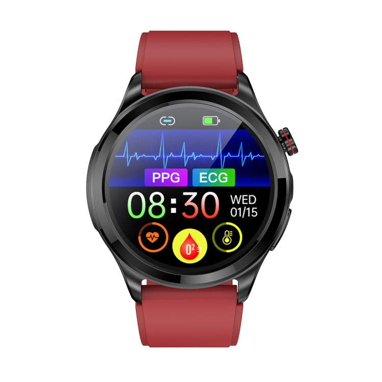 TK22 1.39 inch IP67 Waterproof Silicone Band Smart Watch Supports ECG / Non-invasive Blood Sugar(Red) by buy2fix