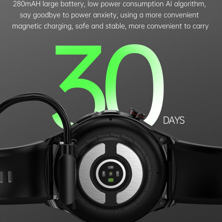 TK22 1.39 inch IP67 Waterproof Silicone Band Smart Watch Supports ECG / Non-invasive Blood Sugar(Black) by buy2fix