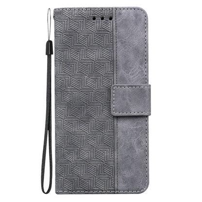 For Infinix Note 30 Geometric Embossed Leather Phone Case(Grey) - Infinix Cases by buy2fix | Online Shopping UK | buy2fix