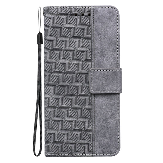 For Infinix Note 30 Geometric Embossed Leather Phone Case(Grey) - Infinix Cases by buy2fix | Online Shopping UK | buy2fix