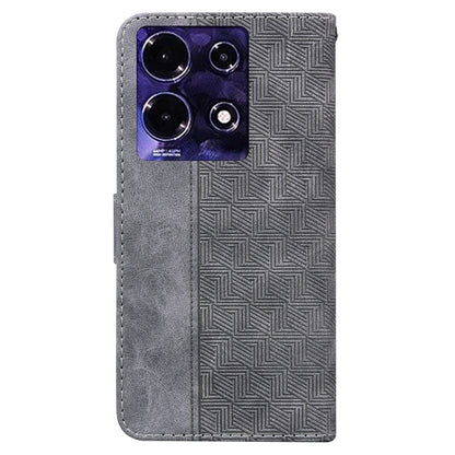 For Infinix Note 30 Geometric Embossed Leather Phone Case(Grey) - Infinix Cases by buy2fix | Online Shopping UK | buy2fix