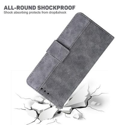 For Infinix Note 30 Geometric Embossed Leather Phone Case(Grey) - Infinix Cases by buy2fix | Online Shopping UK | buy2fix