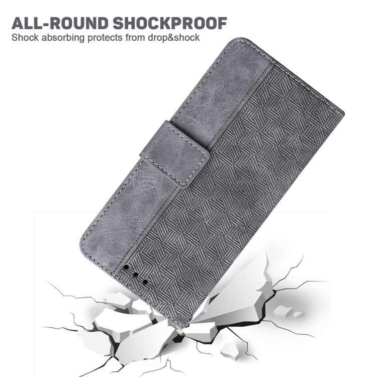 For Tecno Pova 5 Geometric Embossed Leather Phone Case(Grey) by buy2fix