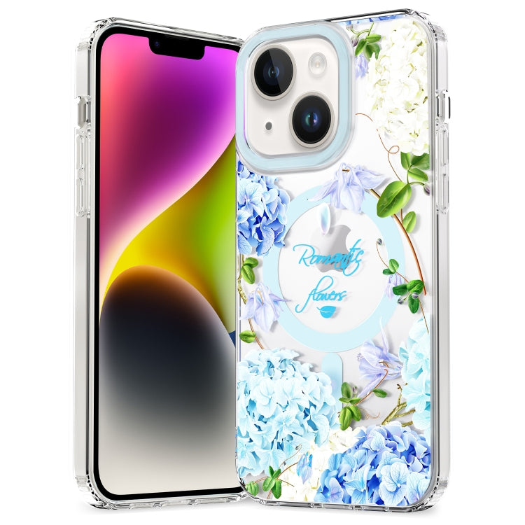 For iPhone 15 MagSafe Magnetic TPU Phone Case(Small Floral) - iPhone 15 Cases by buy2fix | Online Shopping UK | buy2fix