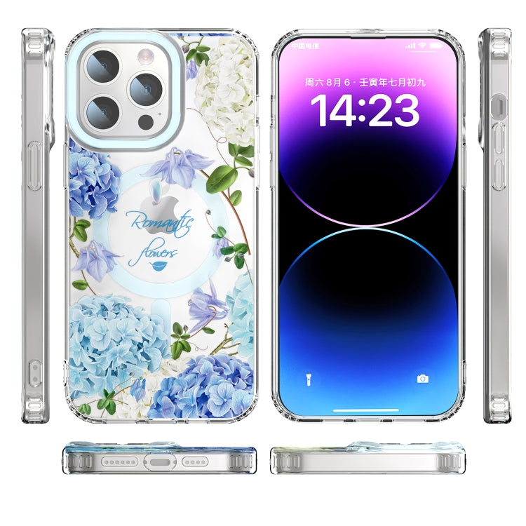 For iPhone 15 MagSafe Magnetic TPU Phone Case(Small Floral) - iPhone 15 Cases by buy2fix | Online Shopping UK | buy2fix