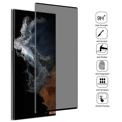 For Samsung Galaxy S22 Ultra 5G 25pcs 3D Curved Edge Privacy Tempered Glass Film, without Fingerprint Unlocking - Galaxy Tempered Glass by buy2fix | Online Shopping UK | buy2fix