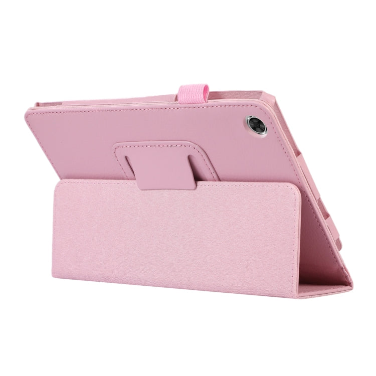 For Lenovo Tab M8 4th Gen Litchi Texture Leather Tablet Case(Pink) - Lenovo by buy2fix | Online Shopping UK | buy2fix