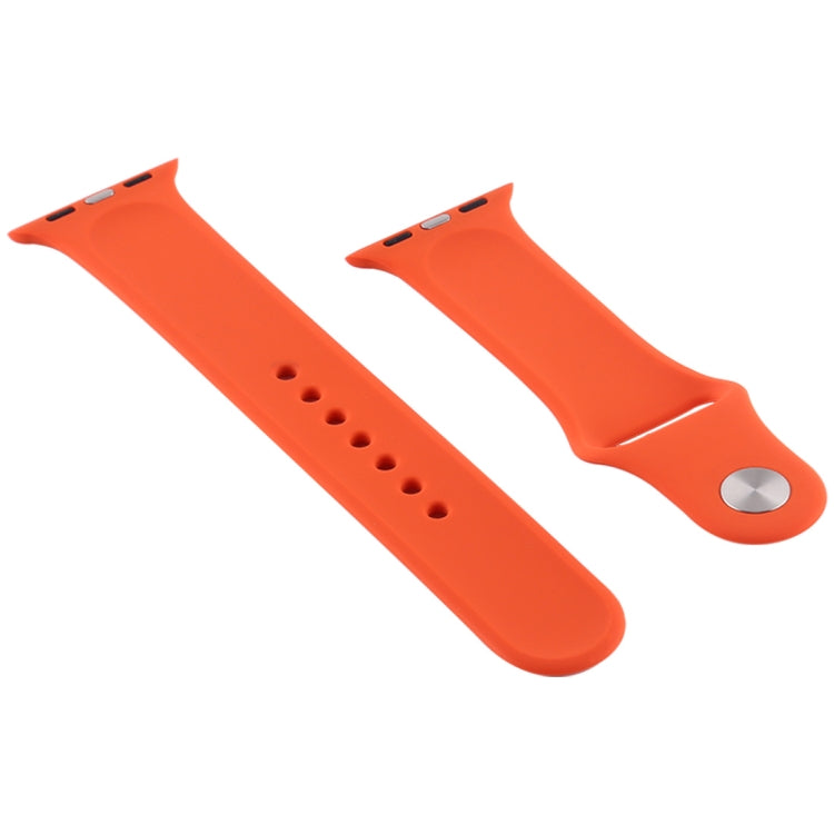 For Apple Watch Series 9&8&7 41mm / SE 3&SE 2&6&SE&5&4 40mm / 3&2&1 38mm Silicone Watch Band, Short Section (female)(Yellow) by buy2fix