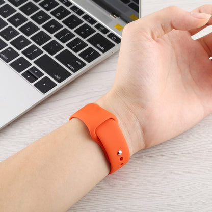 For Apple Watch Series 9&8&7 41mm / SE 3&SE 2&6&SE&5&4 40mm / 3&2&1 38mm Silicone Watch Band, Short Section (female)(Yellow) by buy2fix