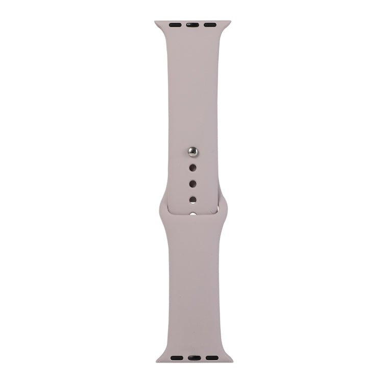 For Apple Watch Series 9&8&7 41mm / SE 3&SE 2&6&SE&5&4 40mm / 3&2&1 38mm Silicone Watch Band, Short Section (female)(Lavender Purple) - Watch Bands by buy2fix | Online Shopping UK | buy2fix