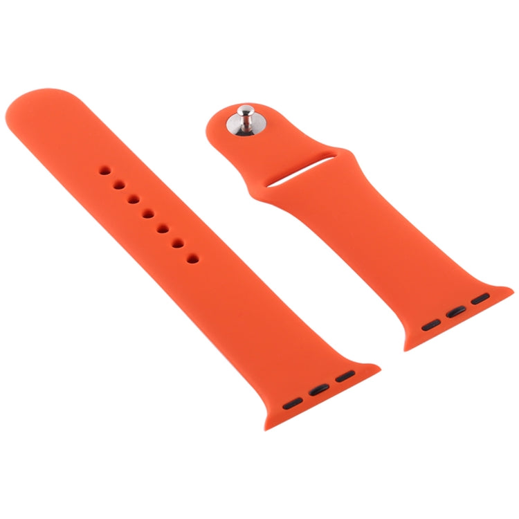 For Apple Watch Series 9&8&7 41mm / SE 3&SE 2&6&SE&5&4 40mm / 3&2&1 38mm Silicone Watch Band, Short Section (female)(Lavender Purple) - Watch Bands by buy2fix | Online Shopping UK | buy2fix