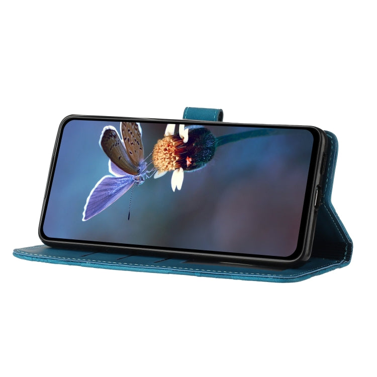 For Xiaomi 13 Flower Embossing Pattern Leather Phone Case(Blue) - Xiaomi Cases by buy2fix | Online Shopping UK | buy2fix