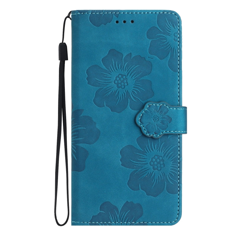 For Xiaomi Redmi Note 12 Pro 5G Flower Embossing Pattern Leather Phone Case(Blue) by buy2fix