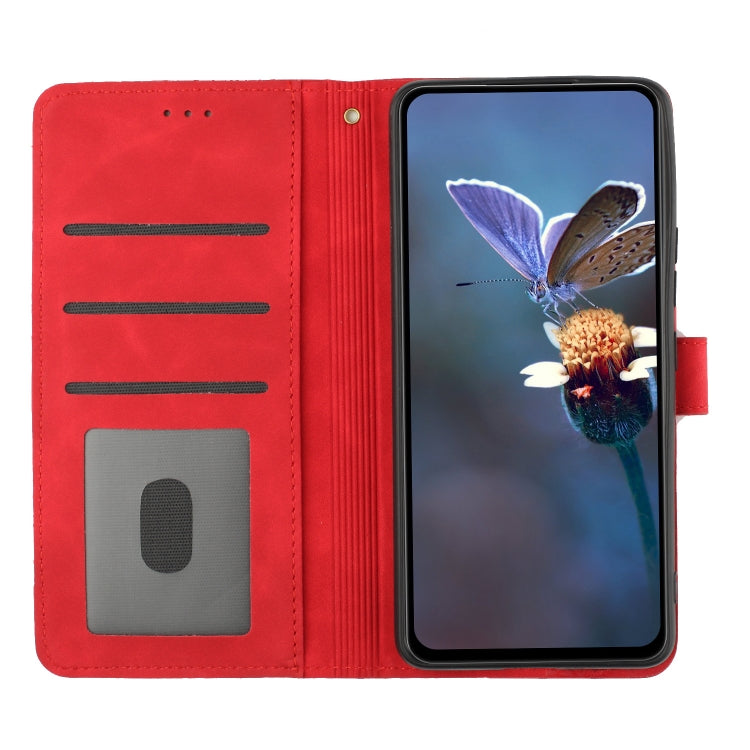 For Xiaomi Redmi Note 12 Pro 5G Flower Embossing Pattern Leather Phone Case(Red) by buy2fix