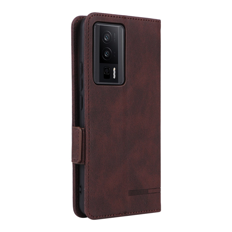 For Xiaomi Poco F5 Pro / Redmi K60 Magnetic Clasp Leather Phone Case(Brown) by buy2fix