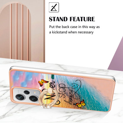 For Xiaomi Redmi Note 12 Pro+ Global Electroplating IMD TPU Phone Case with Ring(Dream Butterfly) by buy2fix