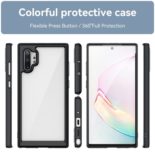 For Samsung Galaxy Note10+ Colorful Series Acrylic + TPU Phone Case(Black) by buy2fix