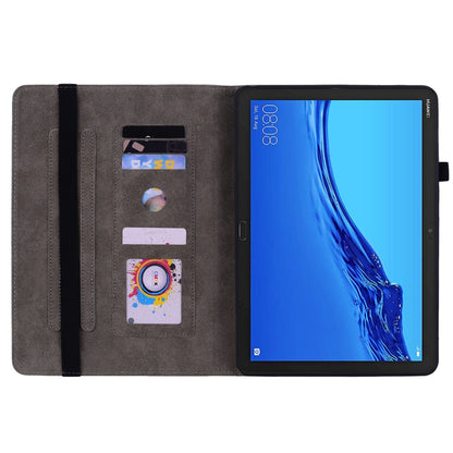 For Huawei MediaPad M5 Lite / C5 10.1 Butterfly Rose Embossed Leather Tablet Case(Pink) - Huawei Cases by buy2fix | Online Shopping UK | buy2fix