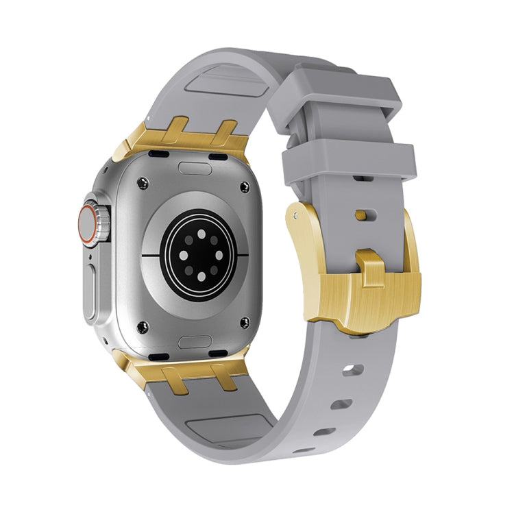 AP Silicone Watch Band For Apple Watch SE 2022 40mm(Gold Grey) by buy2fix