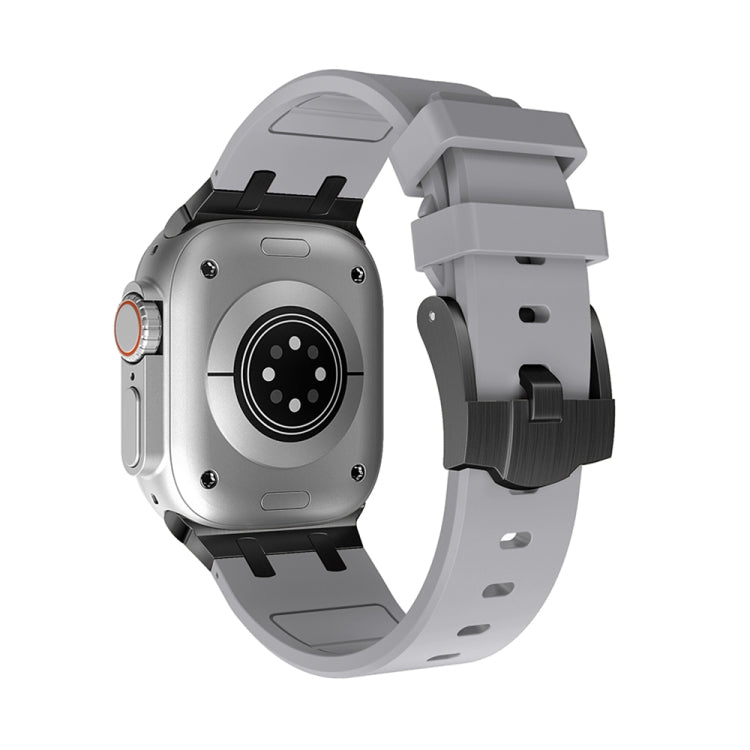 AP Silicone Watch Band For Apple Watch SE 40mm(Black Grey) by buy2fix