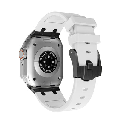 AP Silicone Watch Band For Apple Watch 5 44mm(Black White) by buy2fix